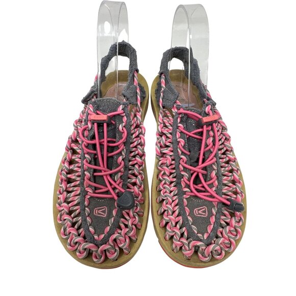 Keen Womens Uneek Sandals Pink & Gray Braided Slip On Sandals Size 7.5 - Picture 7 of 12